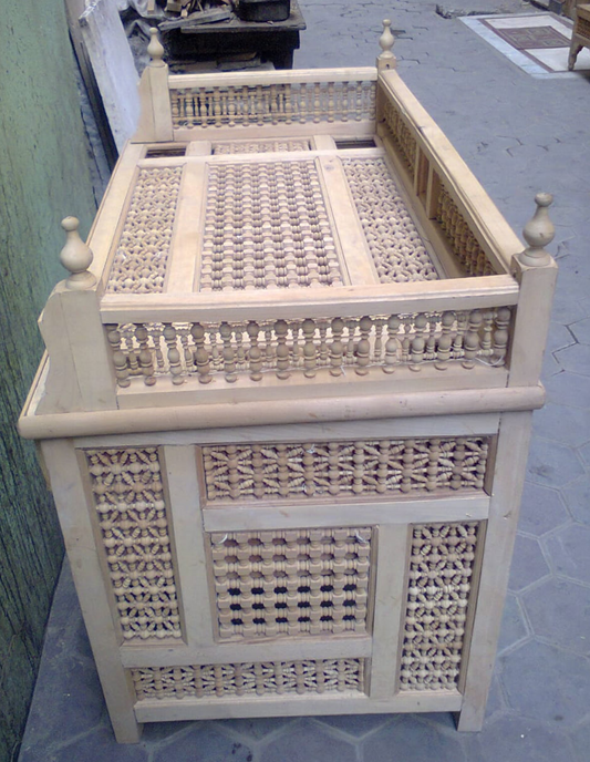Arabesque Writing Desk – Unfinished Natural Wood
