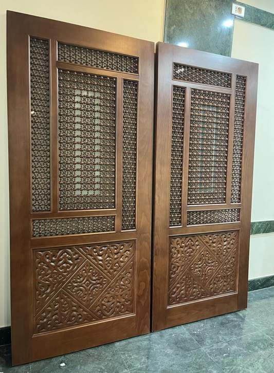 Arabesque Double Doors – Cherry Finish