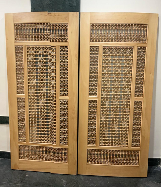 Arabesque Double Doors – Light Finish